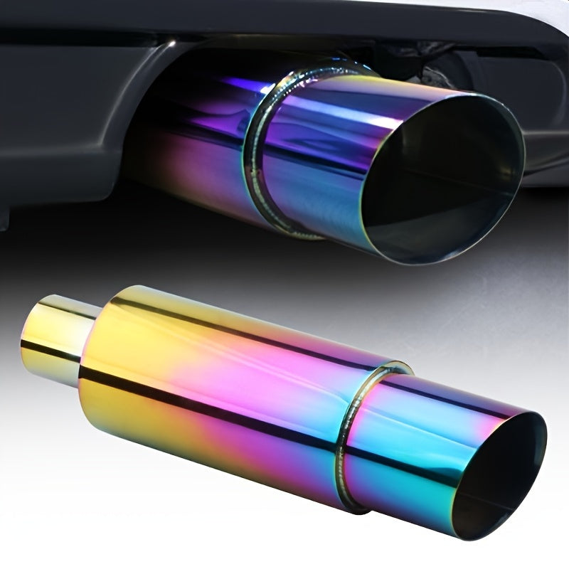 Universal stainless steel exhaust pipe for sports cars with loud sound.