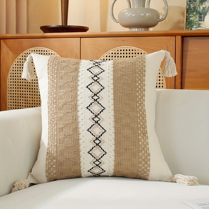 Simple polyester cushion cover for room, bedroom, or sofa decor; collectible buildings accessory (cushion not included).