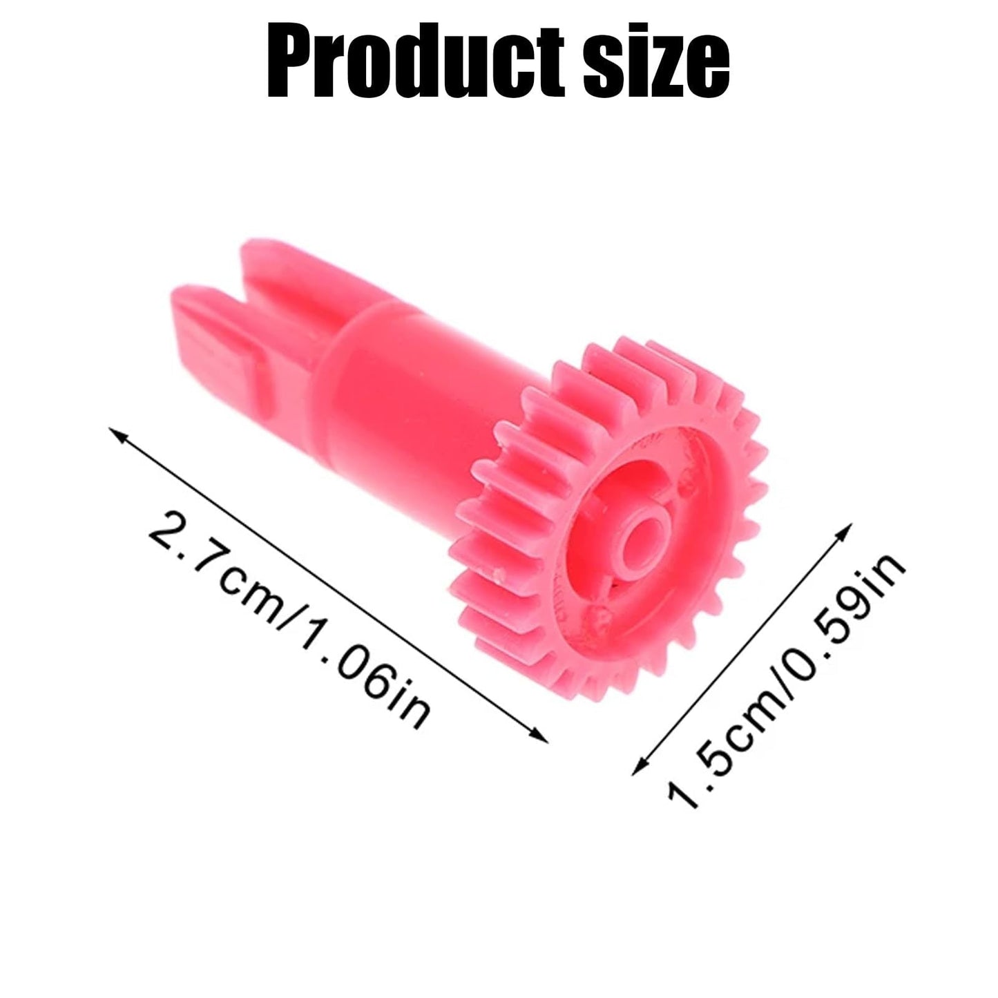 One pack of compatible motor gears for DEEBOT OZMO 950/920/N5/N8 T5/T9/T8 includes a plastic side brush motor gear, requiring no electricity. The pack includes 1 red gear and 1 green gear, suitable for use as a robot vacuum cleaner accessory.