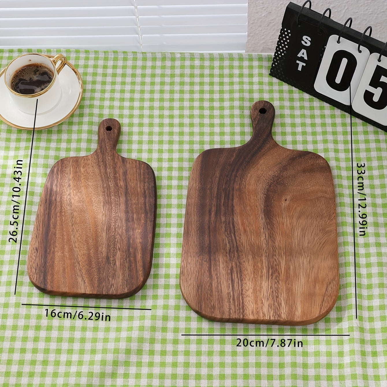 Set of Bread Board and Cheese Tray made from Acacia Wood suitable for Food Contact