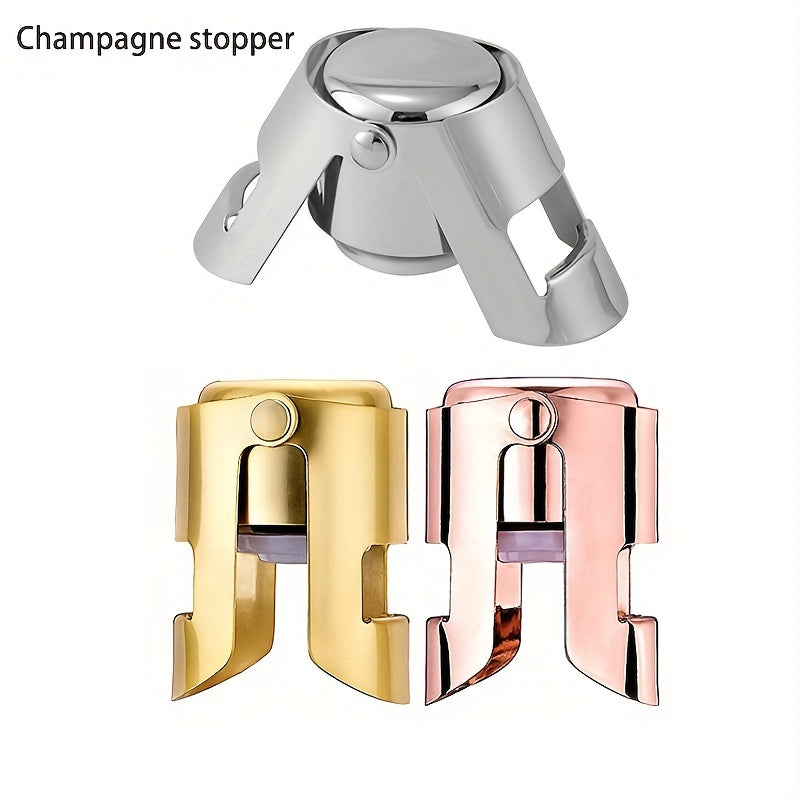 Stainless steel Champagne stopper for preserving freshness in Champagne and sparkling wine.