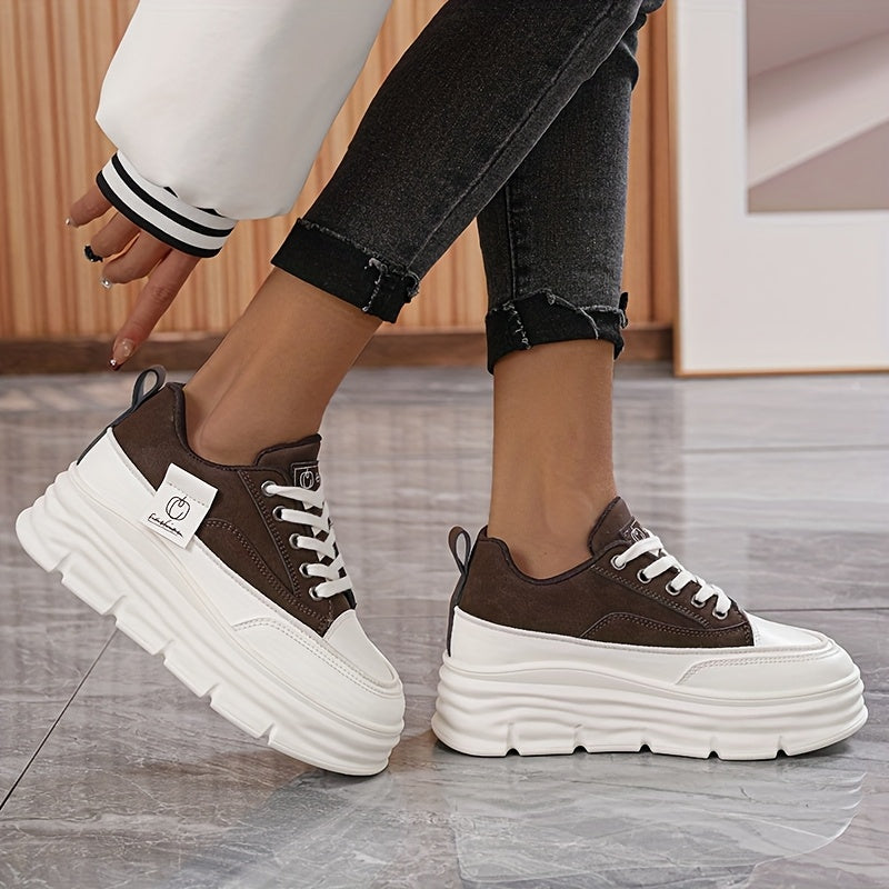 Spring 2025 trendy high-top sneakers for women with added height.