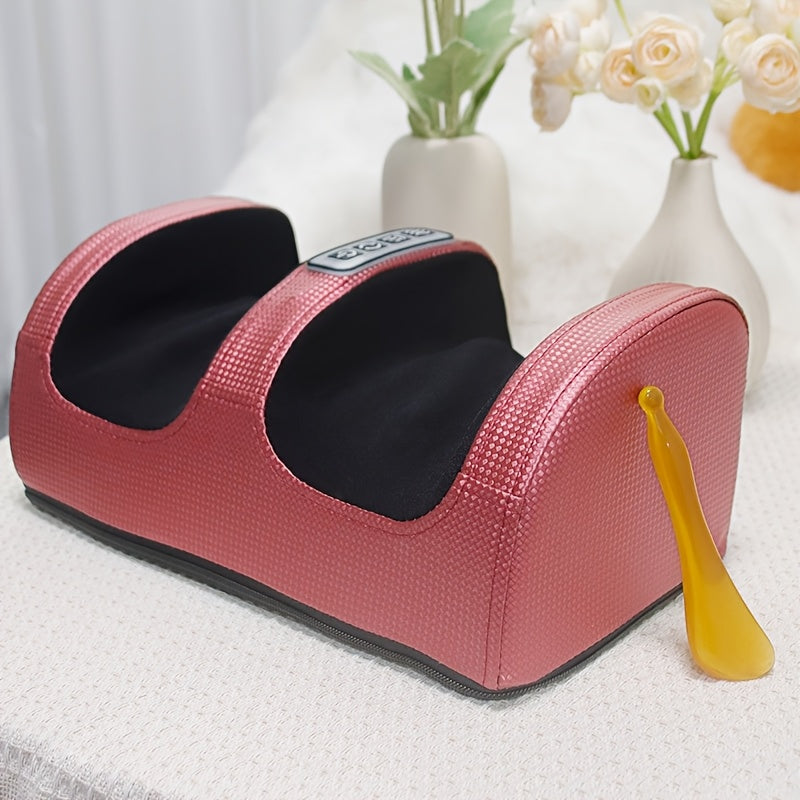 Electric foot massager with adjustable heat settings for improved circulation and relaxation, perfect for home spa use.