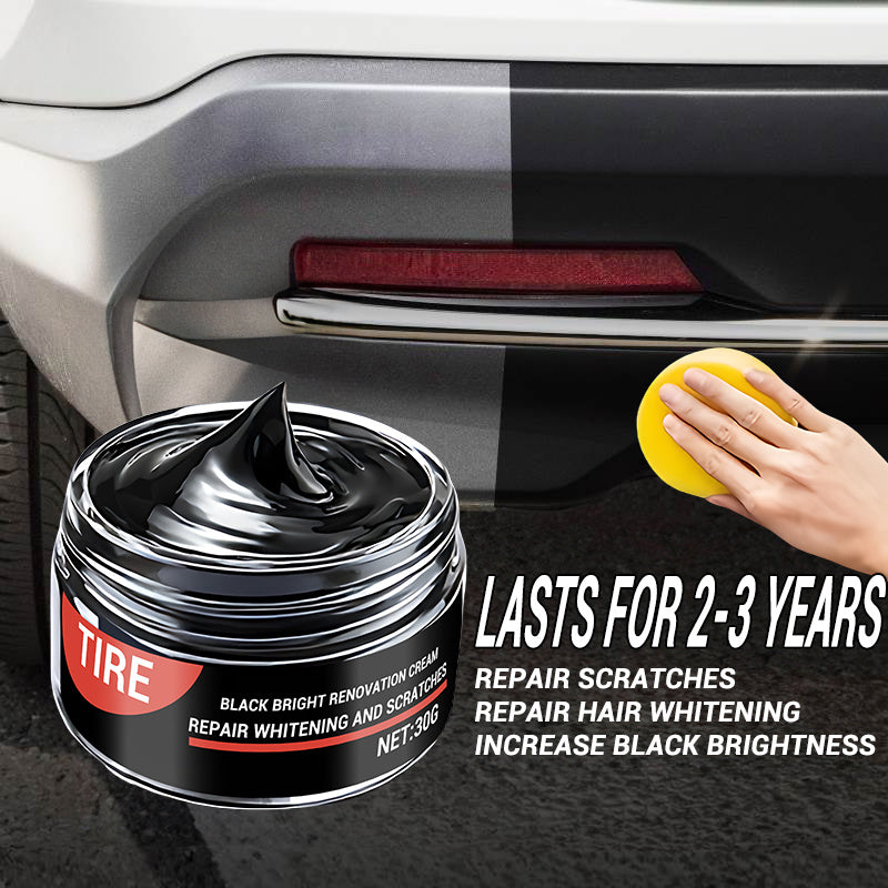 Auto plastic part plating crystal wax for restoring car interior trim and dashboard gloss, preventing aging and whitening. Gel for tire shine, seat maintenance, made of ABS material.