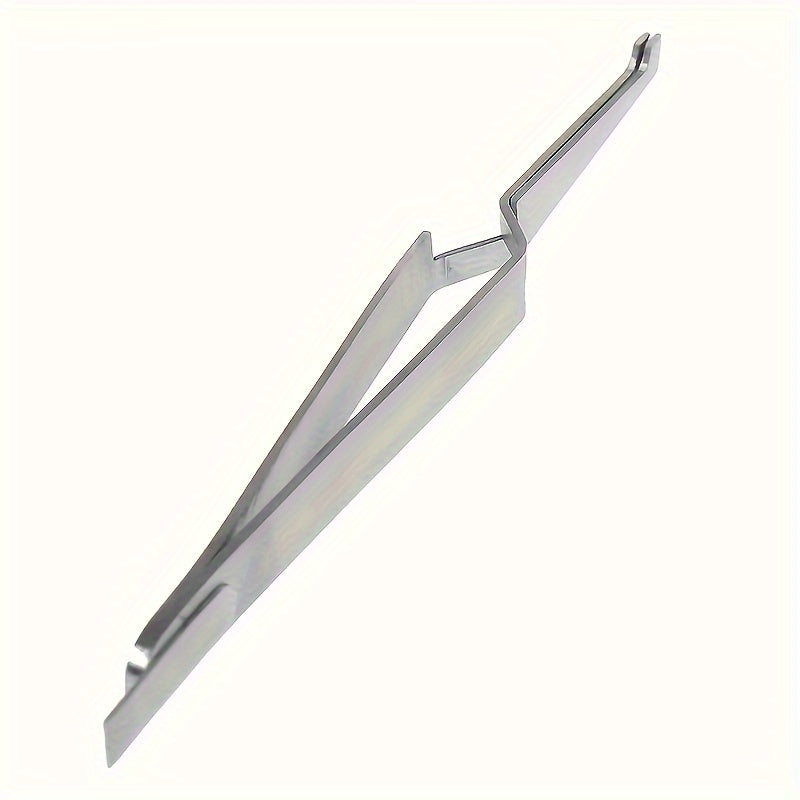 Stainless steel tweezers for bonding sawtooth bracket.