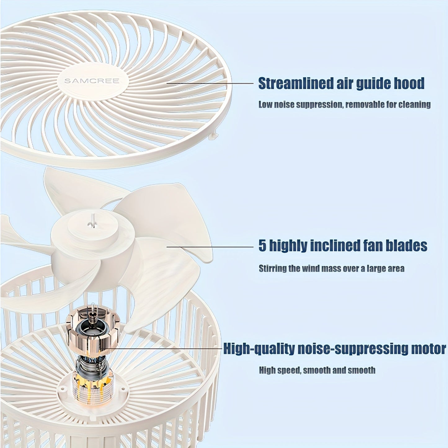 Telescopic Folding Fan with Phone Holder, Portable Table Fan with Quiet 360° Airflow, Adjustable, USB Powered for Home Office School - Perfect Summer Gift