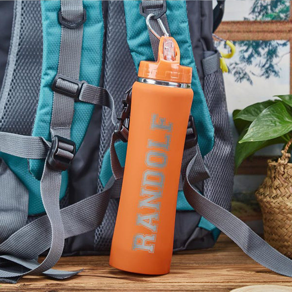 Customized stainless steel water bottle ideal for gym, biking, and outdoor activities. Perfect gift for men, women, dad, and mom. Great for Christmas or birthdays.