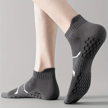 6 pairs of lightweight and breathable men's athletic socks, ideal for summer outdoor activities and running, also suitable for women.