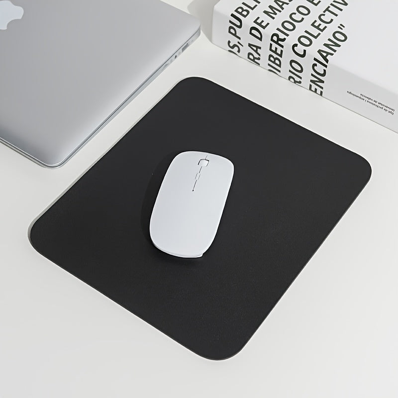 Premium faux leather mouse pad, 18x20cm, waterproof and scratch-resistant. Ideal for office, gaming, and everyday use.