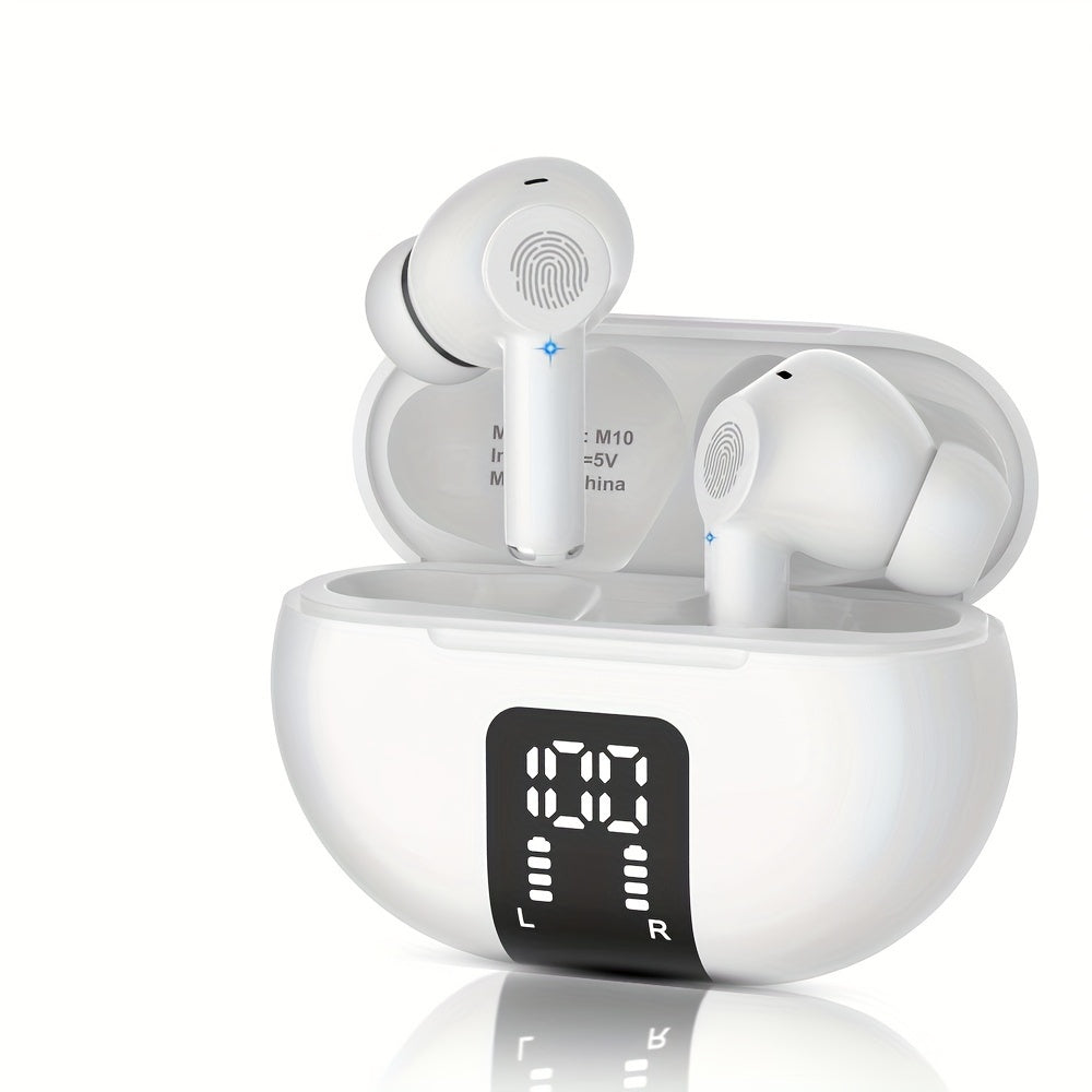 Compact, wireless earbuds with real-time translation for travel and business. Compatible with iOS and Android, supporting 150 languages.