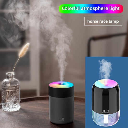 1pc Color Night Light Silent Humidifier, USB Portable Mini Office Desktop Car Humidifier with Scented Diffuser. Suitable for Skin Moisturizing, Hydrating. Auto Shut Off, 2 Spray Modes. Great Holiday Gift for Students.