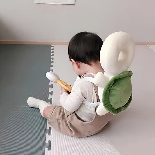 Soft polyester Adorable Turtle & Rabbit Youngsters Walking Harness Pillow in mixed colors - Ideal for babies learning to crawl, inspired by Korean style. Features head support and serves as a commemorative gift for young learners.