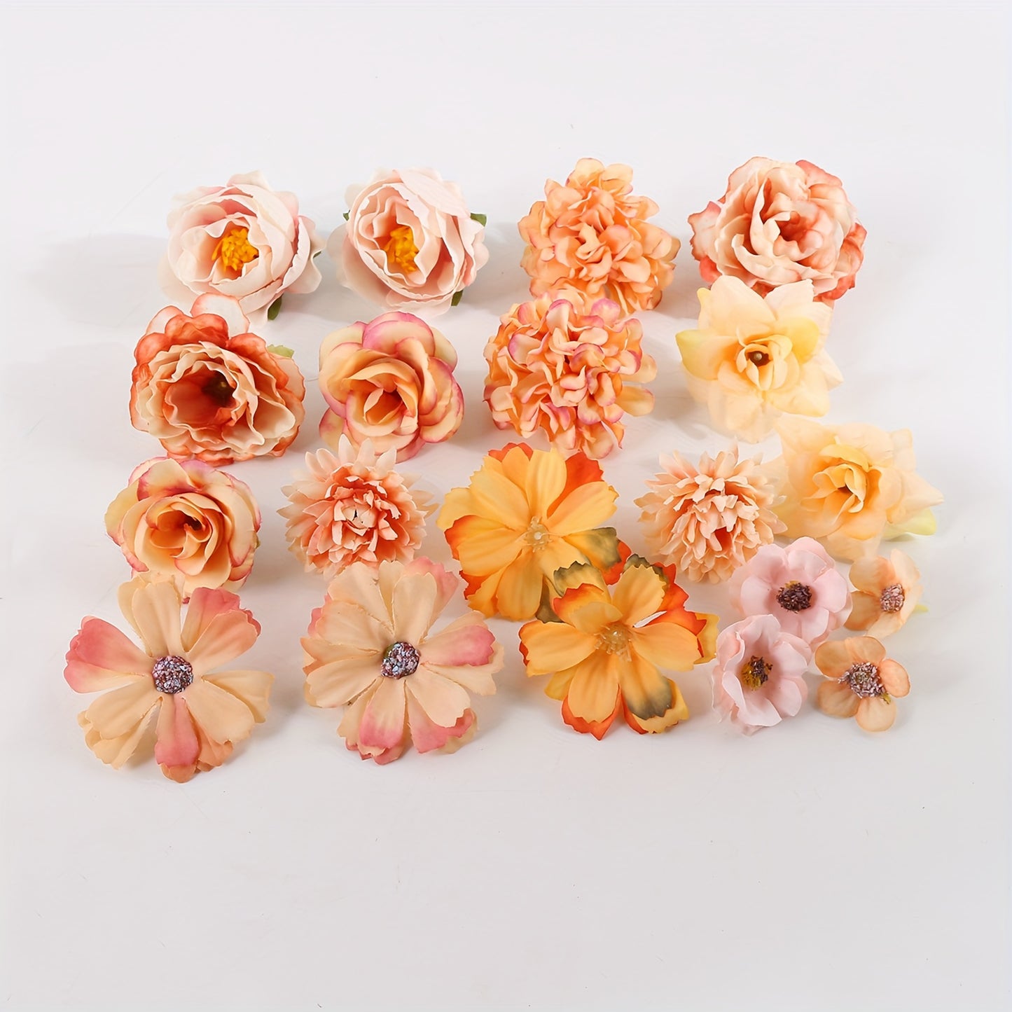 20 artificial flowers for home decoration, weddings, parties, holidays, and birthdays. Perfect for DIY wreaths and wall decorations.