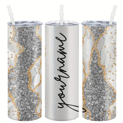 Customized 20oz Stainless Steel Tumbler - Durable, Insulated, Easy to Clean - Ideal for All Seasons and Gifting.