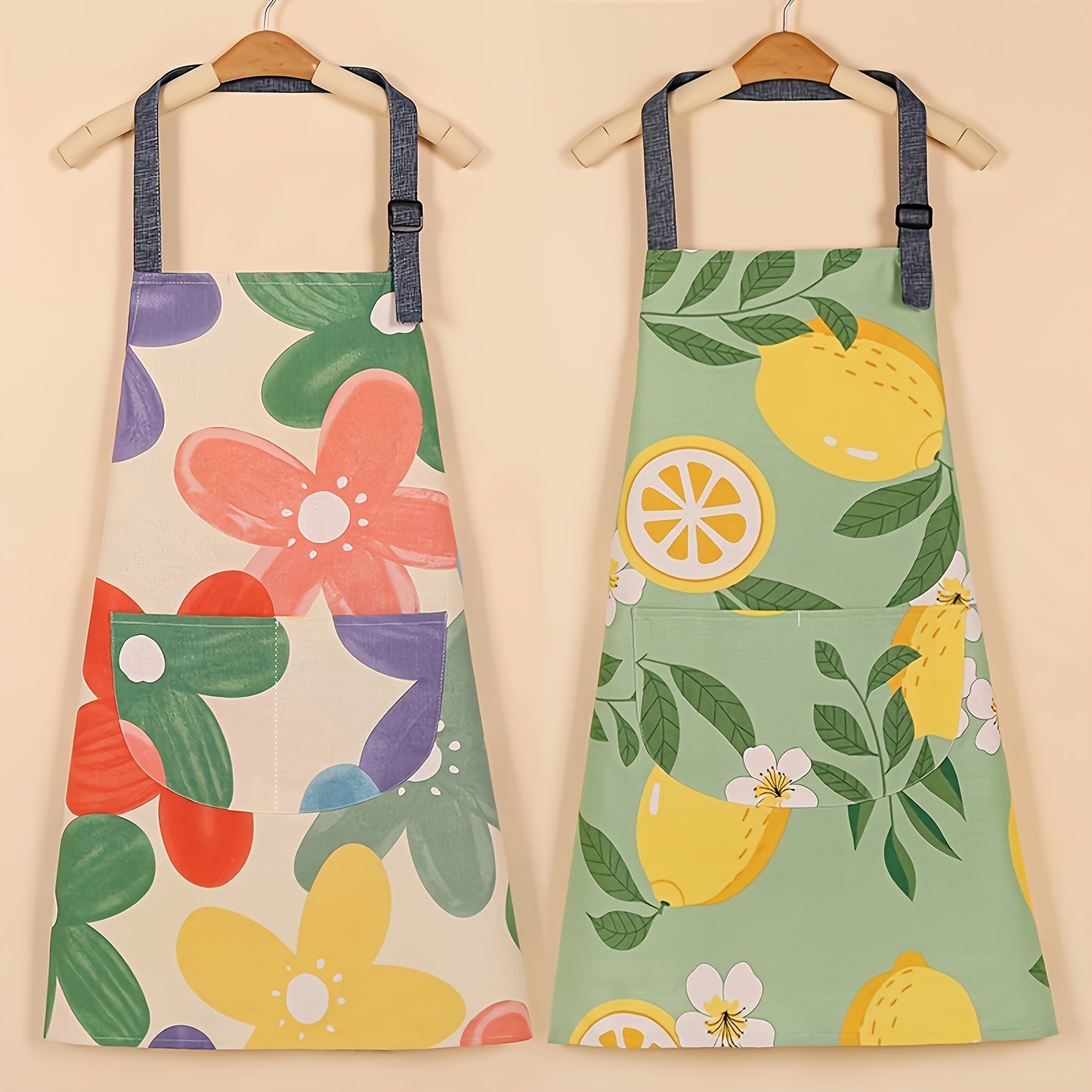 Adjustable bib aprons with big pocket, waterproof for cooking, baking, and chefs. Suitable for men and women.