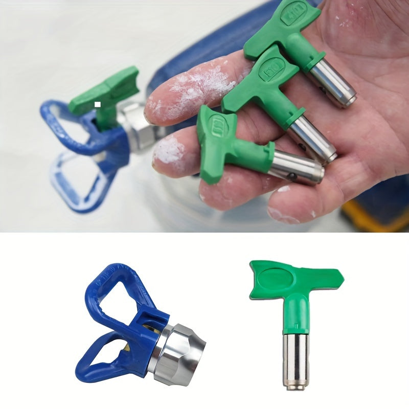 Airless paint spray nozzle tips for latex and putty - compatible with airless spraying machine, no electricity required. Accessory pack.