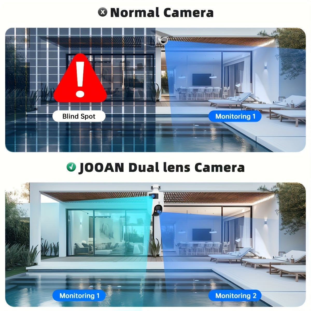 Keep an eye on your home with the JOOAN 4K PTZ WiFi Camera, featuring Dual Lens, Auto Tracking, and Dual Screen capabilities. The ultimate solution for monitoring and enhancing home security.