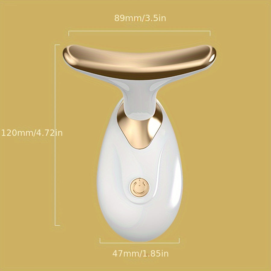 Nourplus Electric Facial Massager: Portable handheld device powered by 2 AAA batteries.