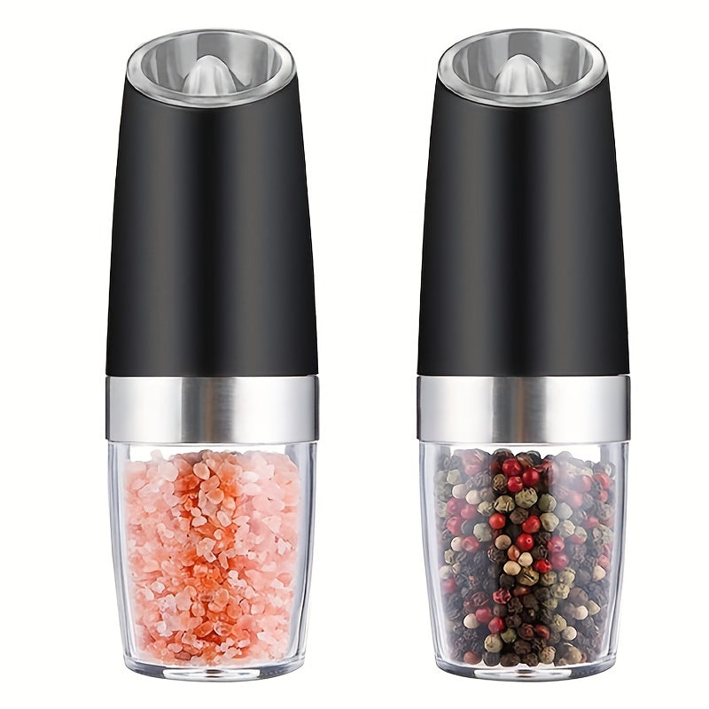 The Electric Salt and Pepper Grinder Set is a versatile kitchen tool that can grind either salt or pepper with adjustable coarseness. It is battery operated and features an LED light for easy use in low light settings. With its one-hand automatic