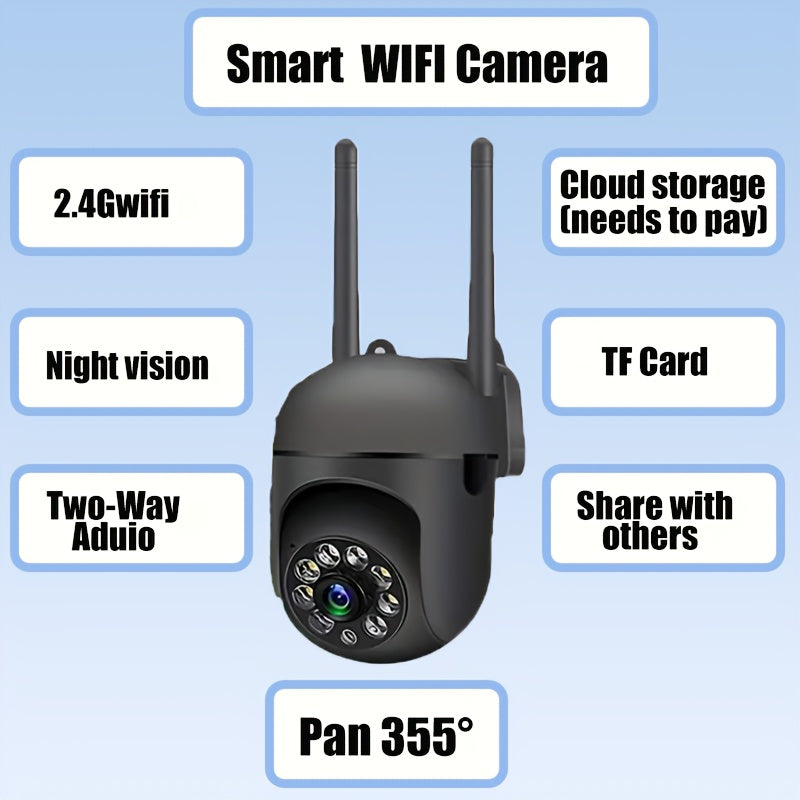 YIIYRY 1080p HD WiFi Monitor Camera, Indoor Security with Night Vision, Remote Viewing via APP, USB Powered, Not Waterproof, VHF Tuner, No SD Card Needed, Perfect for Home Safety, Great Holiday Gift option