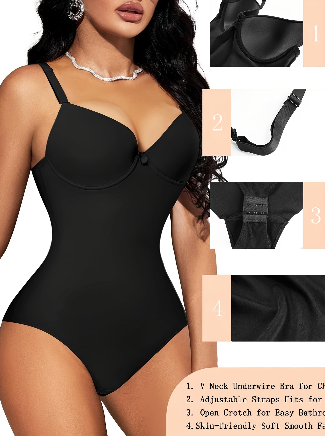 Shaping Bodysuit for Women, Tummy Control Body Shaper