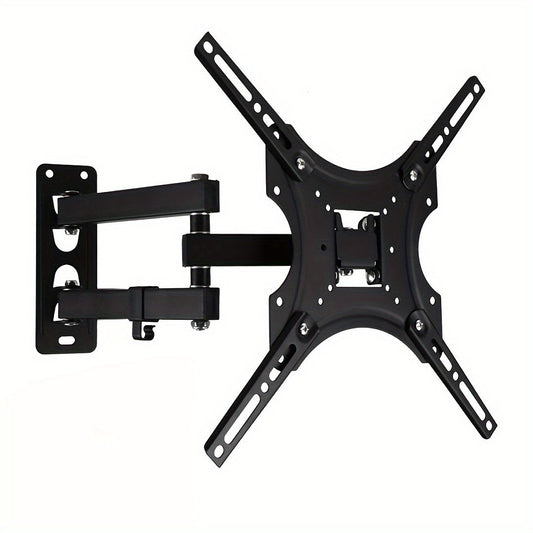 Adjustable Tilt Swivel TV Wall Mount Bracket with Articulating Arm for Home Entertainment & Office Use, VESA Compatible in Black.