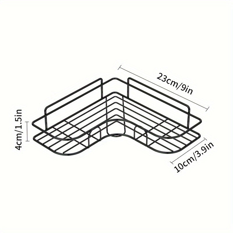 Wall-mounted toilet storage cabinet with no-drill corner rack for bathroom organization. Features shelves for shampoo, toner, cosmetics, and other bathroom accessories.