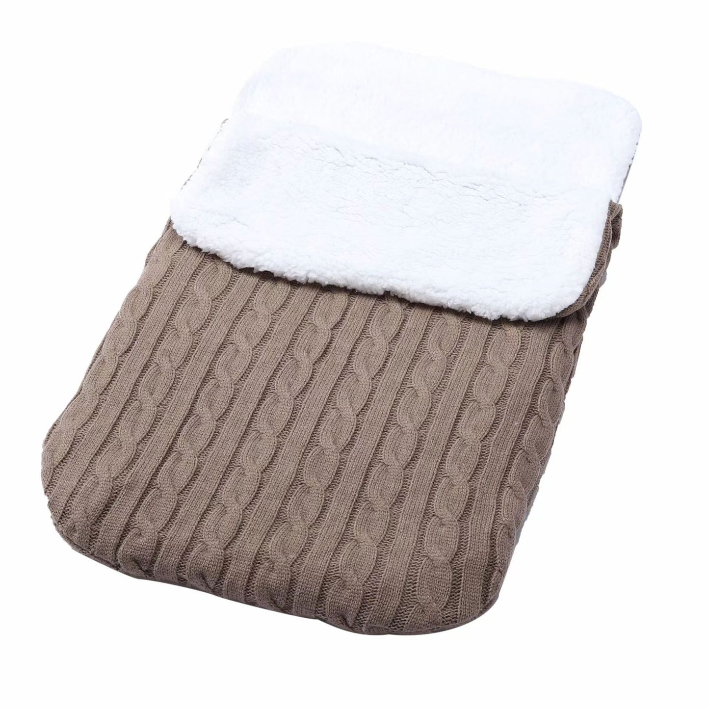 Thickened Knitted Warm Pad with Plush Velvet, Perfect for Christmas, Halloween, and Thanksgiving Day Gifting