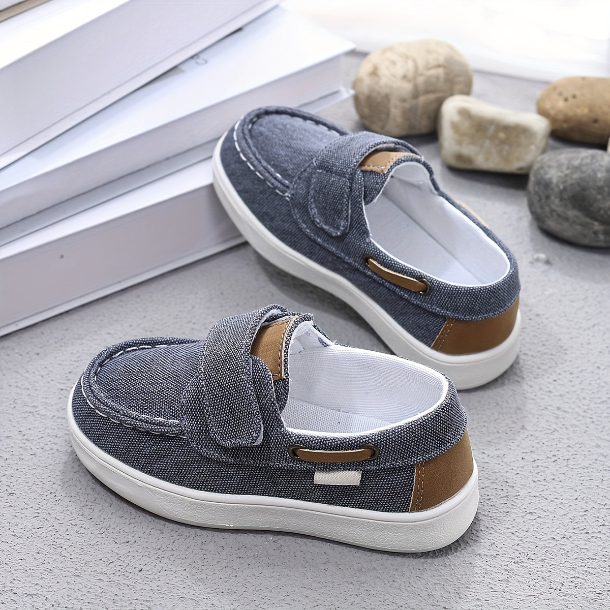 Boys' Slip-Resistant Soft Canvas Sneakers