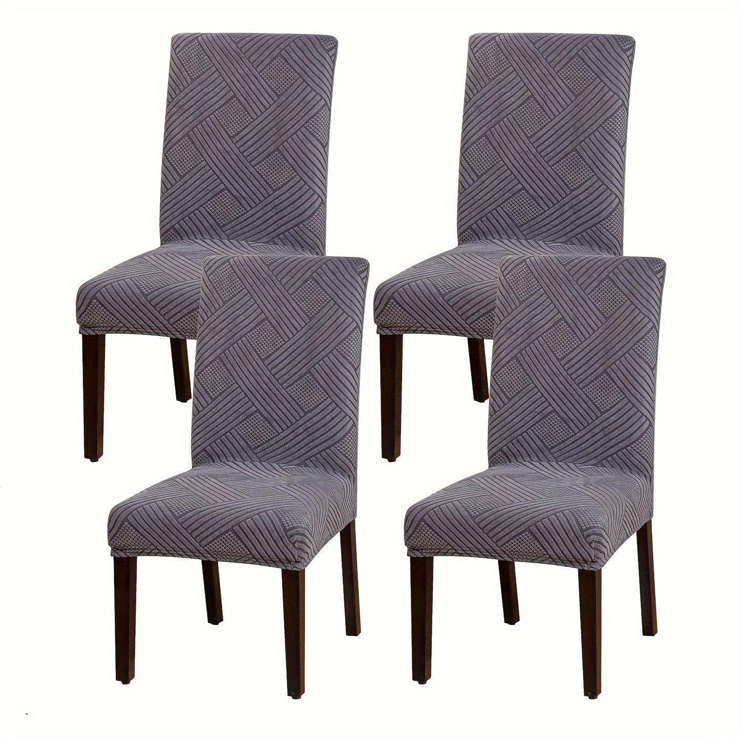 4/6 piece stretch chair slipcovers for dining chairs, protecting furniture in dining or living rooms for home decor.