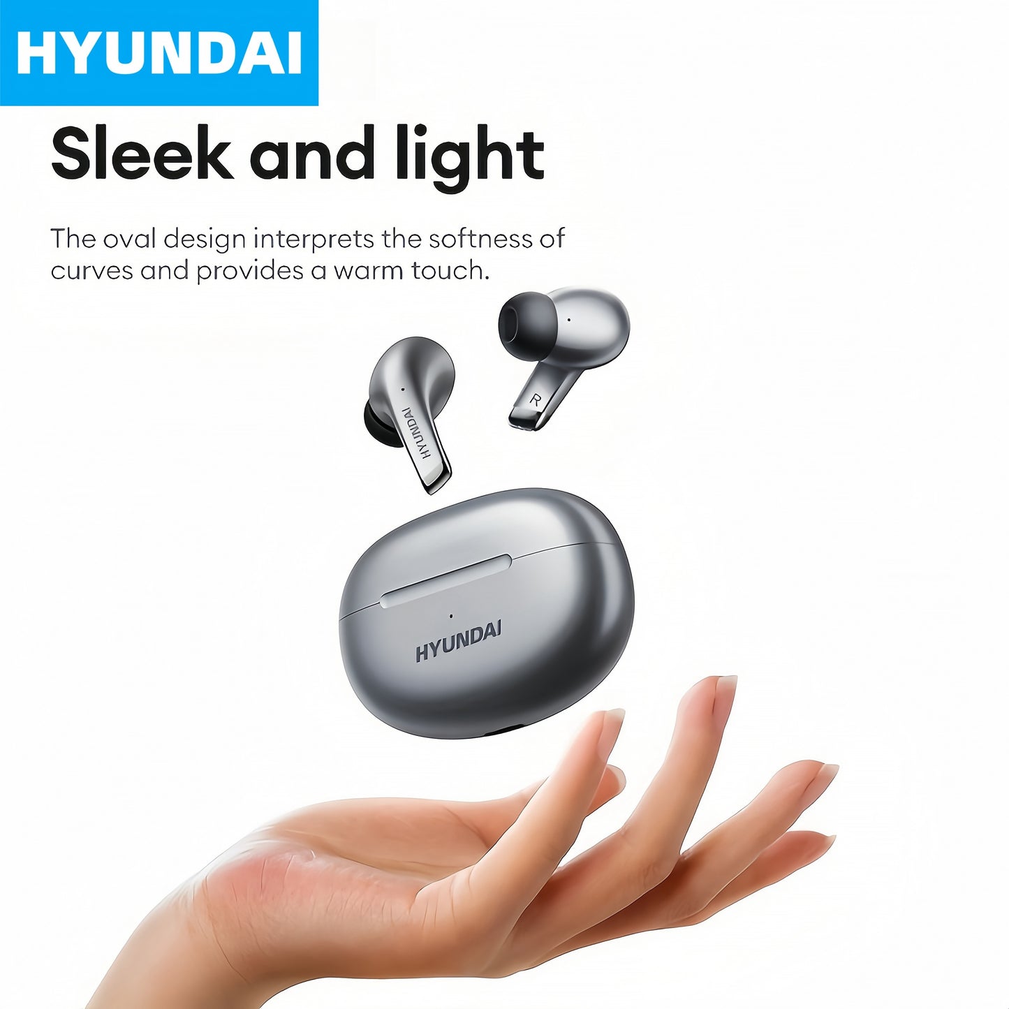 Hyundai LP12.7 cm-Ear Earphones - Surround sound with noise reduction for sports music.