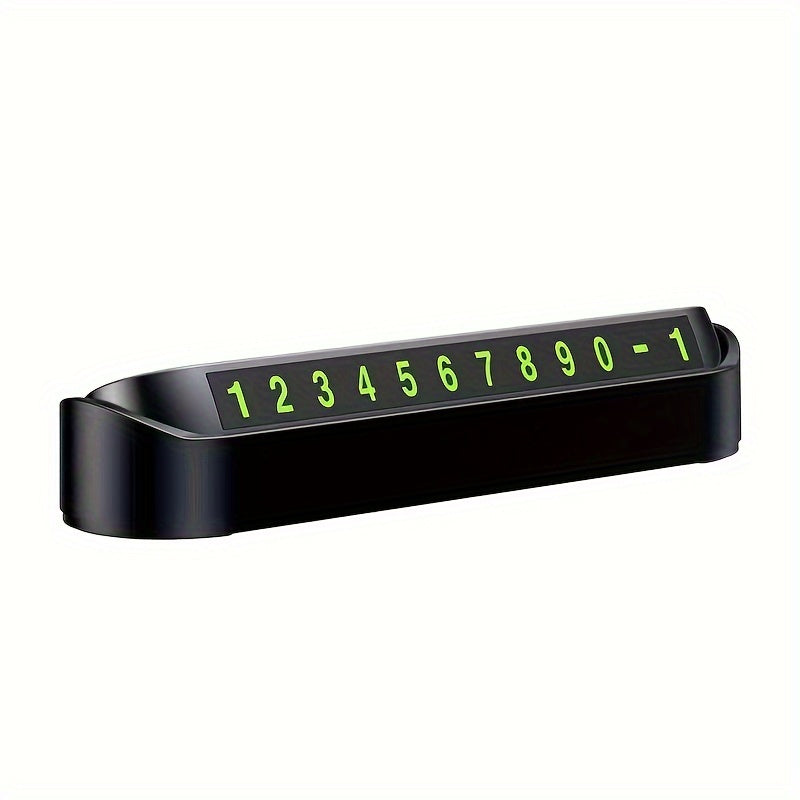 Simple Car Temporary Parking Phone Plate - Durable Plastic, Essential Auto Accessory.