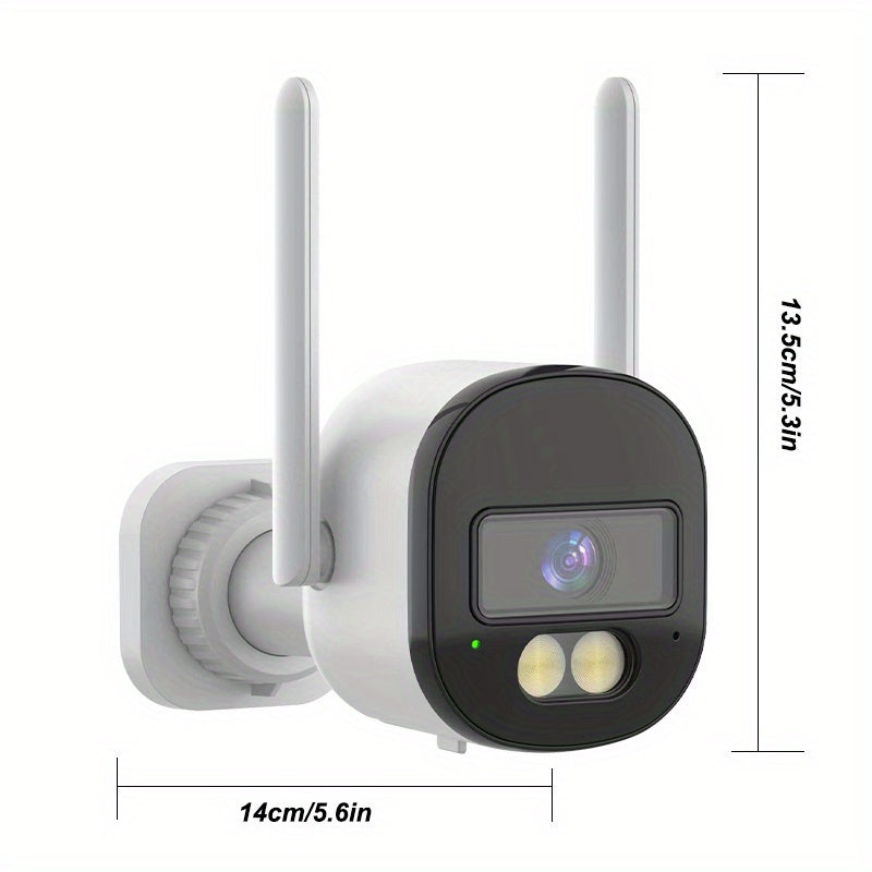 Enhance your security with the QKH 1080P HD Wireless Security Camera - Outdoor WiFi Surveillance Camera featuring Night Vision, Motion Detection, and Two-Way Audio