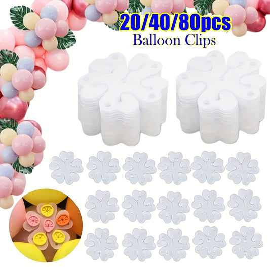 Balloon clips and flower modeling clip holders for party decorations and favors in various quantities. Perfect for birthdays, weddings, graduations, and anniversaries.