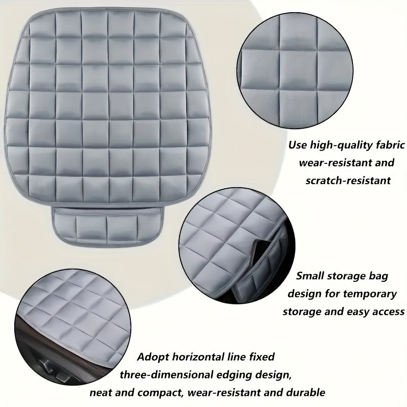 Cozy and breathable car seat cover with anti-slip, lightweight design for all-weather protection. Hand washable.