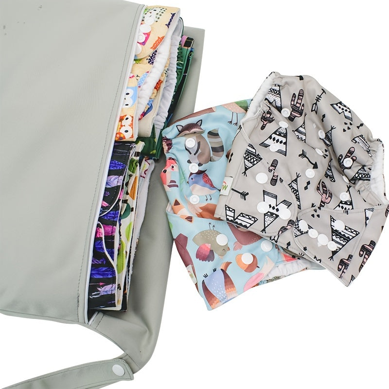 Keep all your baby essentials organized with the Large Size Mumsbest Baby Diaper Bag, which also doubles as a reusable wet bag and waterproof stroller hanging bag. Perfect for any occasion, this versatile bag makes a great Halloween, Thanksgiving, or