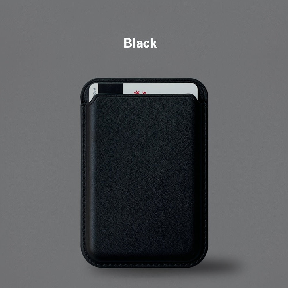 Slim magnetic card holder wallet for iPhone 16/15/14/13/12 Pro Max - no electronic components, battery-free.