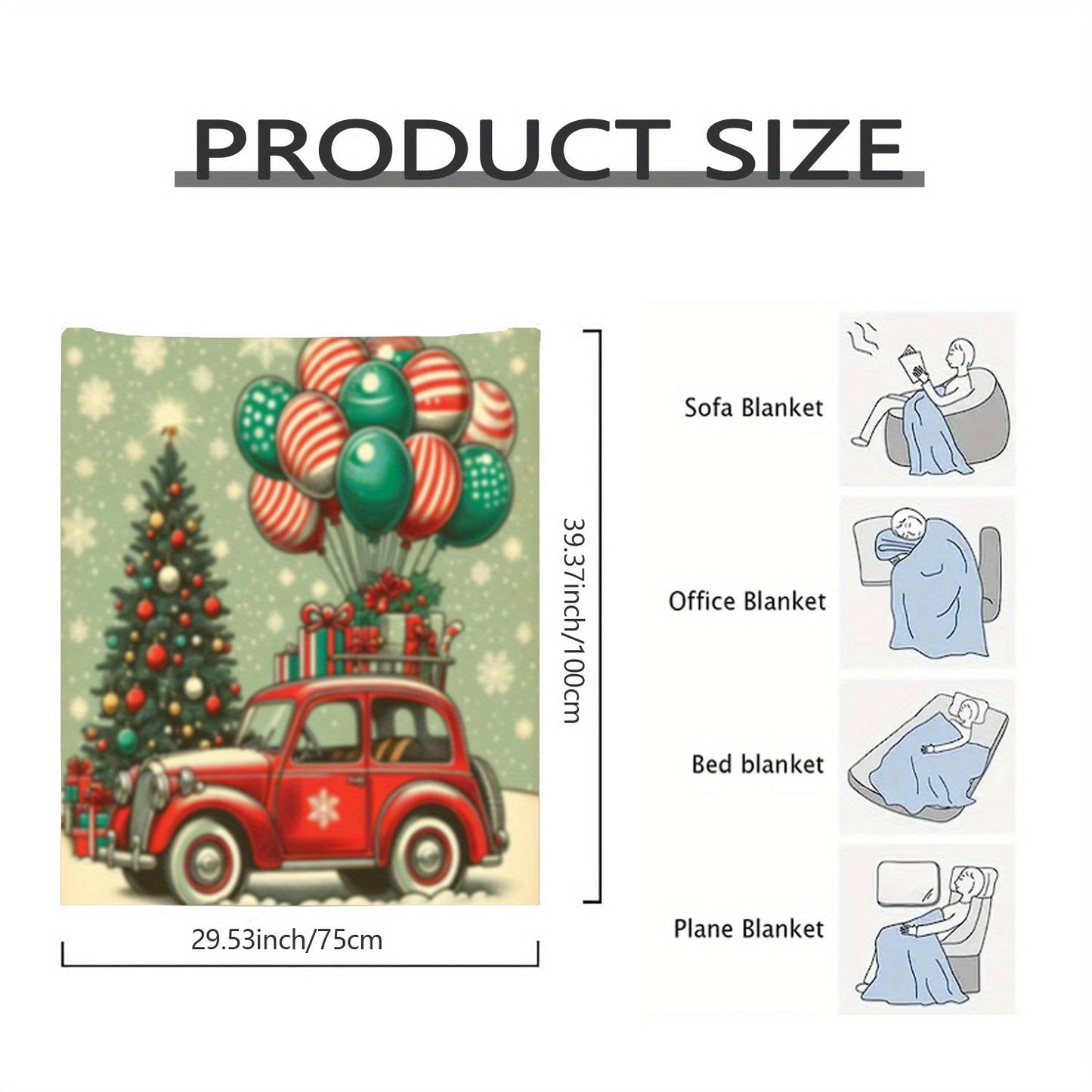 Christmas flannel blanket with a rustic design, made from plush thick and soft material for warmth and comfort. This ultrafine fiber blanket features digital print, is reversible, and suitable for all seasons. It is machine washable and can be used for