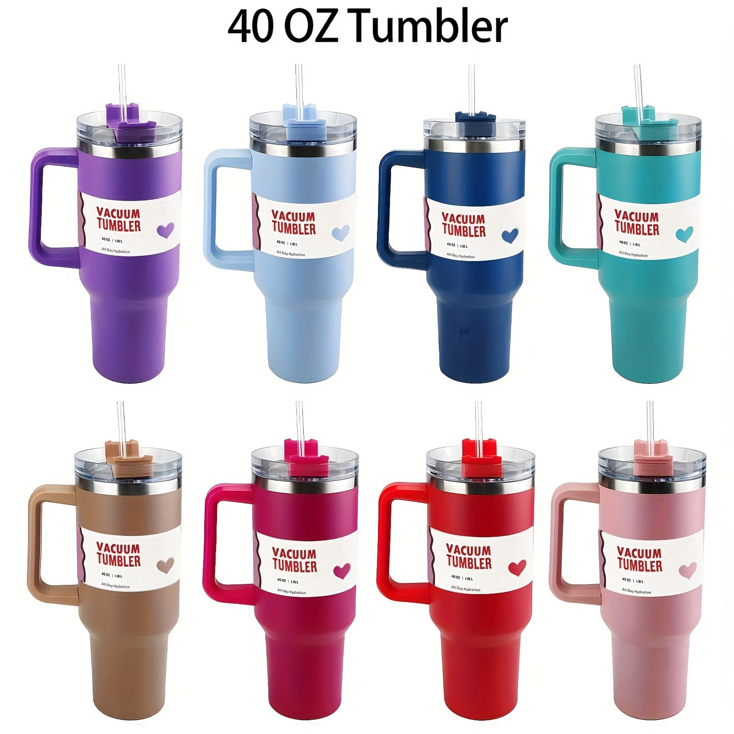 Sakura Train H1.0 FlowState 40oz Insulated Tumbler with Lid & Straw - Ideal for Cold Drinks, Perfect Holiday Gift