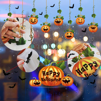 Get in the Halloween spirit with these adorable pumpkin static window stickers! Perfect for adding a festive touch to your party decorations, these double-sided stickers can be easily applied to windows, glass doors, and more. They are suitable for any