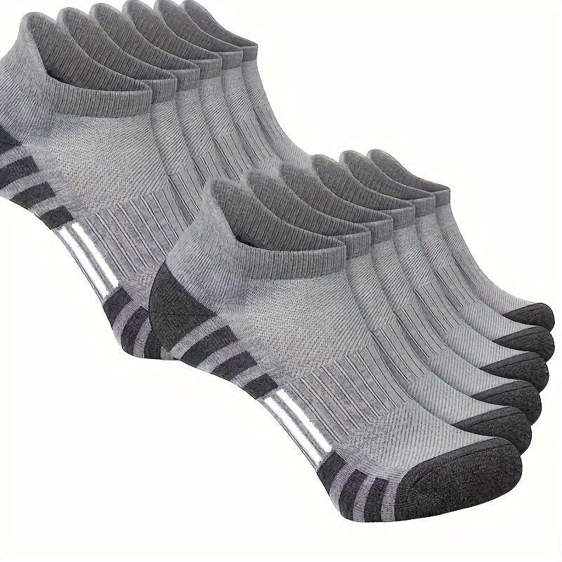 12 Pairs of Comfortable Cushioned Running Socks - Lightweight, Moisture-Wicking, Breathable, Non-Slip Tab - Ideal for Everyday Athletics for Men and Women.