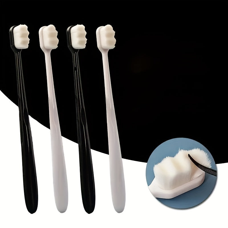 4 Ultra Soft Toothbrushes with Extra Soft Bristles for Sensitive Teeth and Gums, Ideal for Daily Oral Care at Home