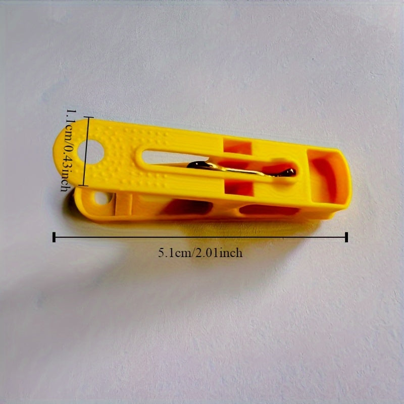Упаковка из 40 цветных пластиковых прищепок - прочные инструменты для организации в доме, ветрозащитные мини-клипсы для сушки деликатных вещей, носок и одежды