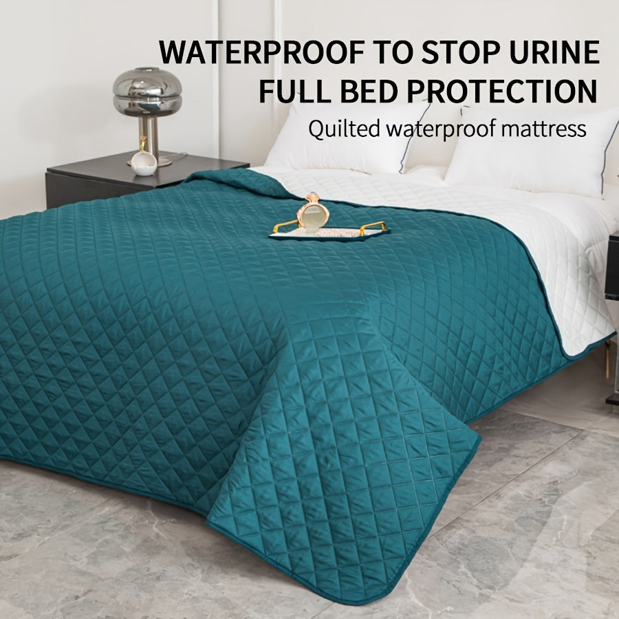 Waterproof polyester dog bed cover for small to extra small breeds, also functions as a quilted pet mat and outdoor picnic mat. Durable and breathable.