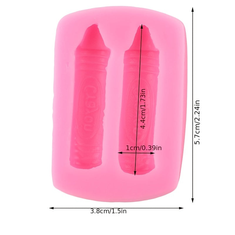 Bestseller: Silicone Crayon Mold for Kids - BPA-Free Fondant and Chocolate Decorating Tools, Reusable Non-Stick Candy Clay Molds in Pink, Silicone Baking Molds