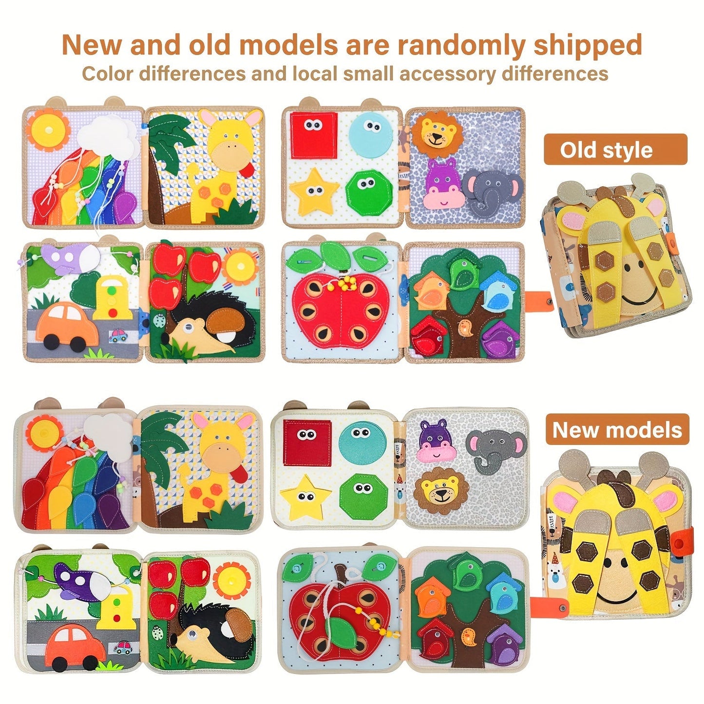 Educational Busy Board Toys for Early Childhood Development, Interactive 3D Story Cloth Book to Enhance Fine Motor Skills, Perfect Travel Toy Birthday Gift