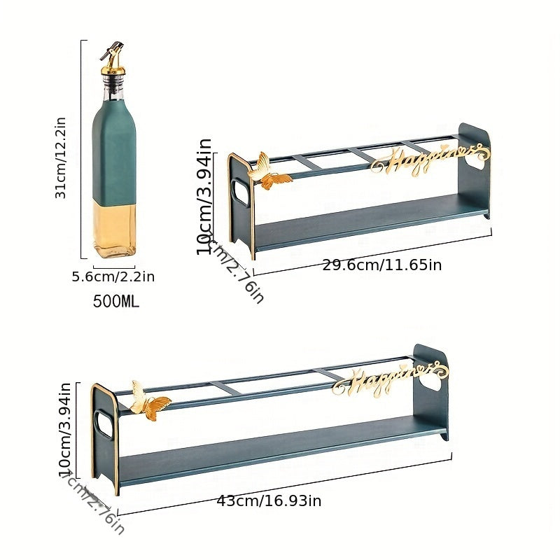 Set of elegant glass olive oil dispenser bottles, perfect for the kitchen. They are leakproof and must be hand washed. The set includes BPS-free square glass bottles with pourers, ideal for storing vinegar, soy sauce, and other seasonings. These bottles