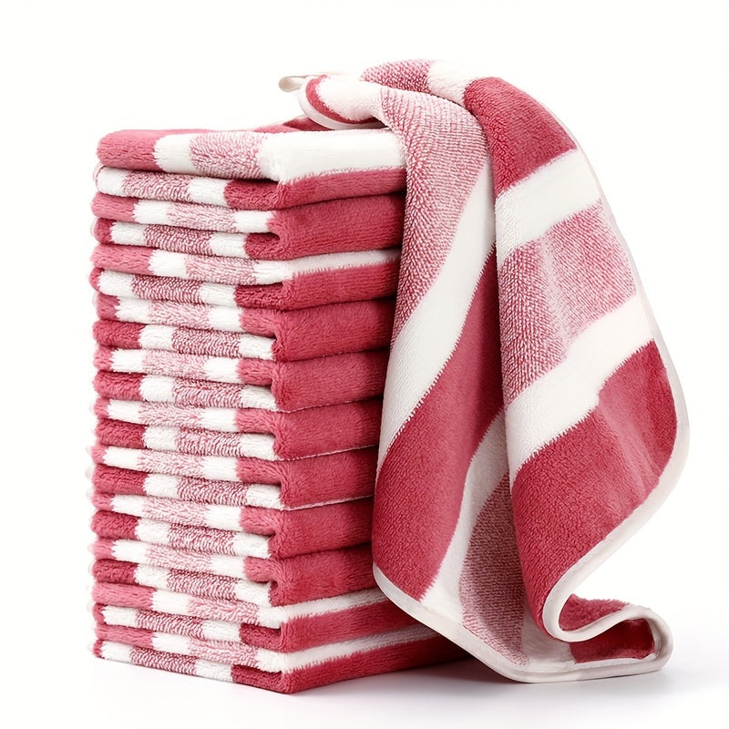 Large square towel set of 12, 29.97cm * 29.97cm, ultra cost-effective, super absorbent and quick drying, with stain removing properties.