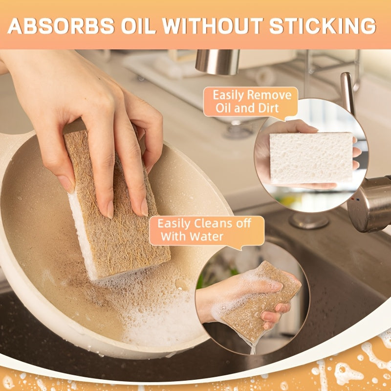 Choose Nature's Cellulose Cleaning Sponge for your dishes – the perfect dual-sided household cleaning tool. This highly absorbent and odor-free dishwashing sponge is also compostable and biodegradable, making it a great choice for cleaning utensils in