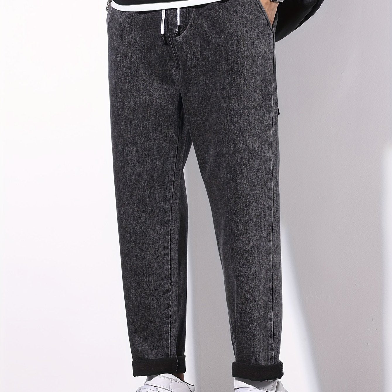 Men's Loose Fit Drawstring Denim Jeans from the Spring 2024 Collection